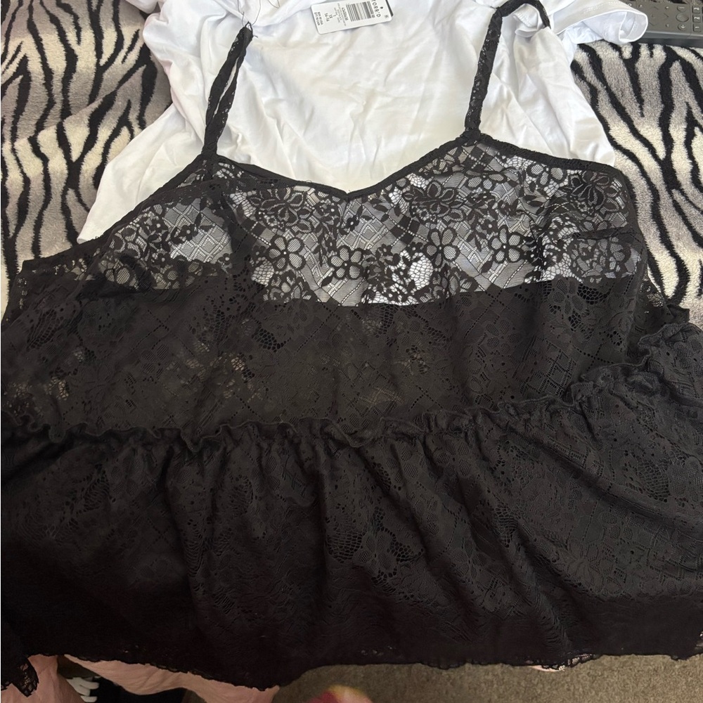 Torrid Black Lace Camisole Top